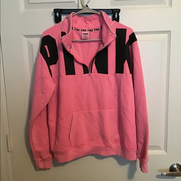 PINK Victoria's Secret Sweaters - Pink Zip Sweatshirt M